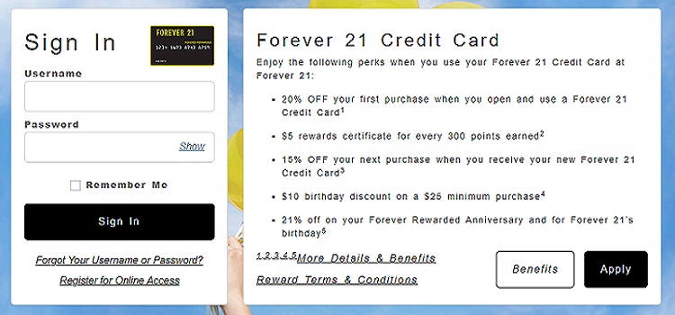 Forever 21 Credit Card Login: How To Make Your Credit Payment
