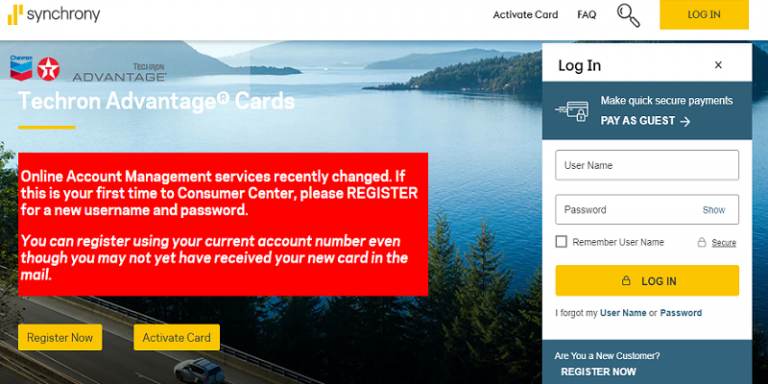 Chevron Texaco Credit Card Login: How To Make a Payment