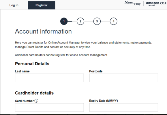 How To Register Your Newday Amazon Credit Card For Online Account Access
