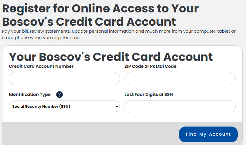 How To Register Your Boscov’s Credit Card
