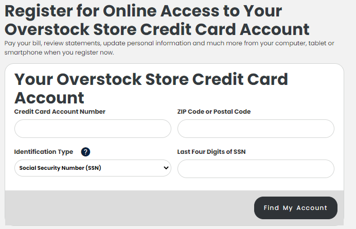 How To Register Your Overstock Credit Card Online