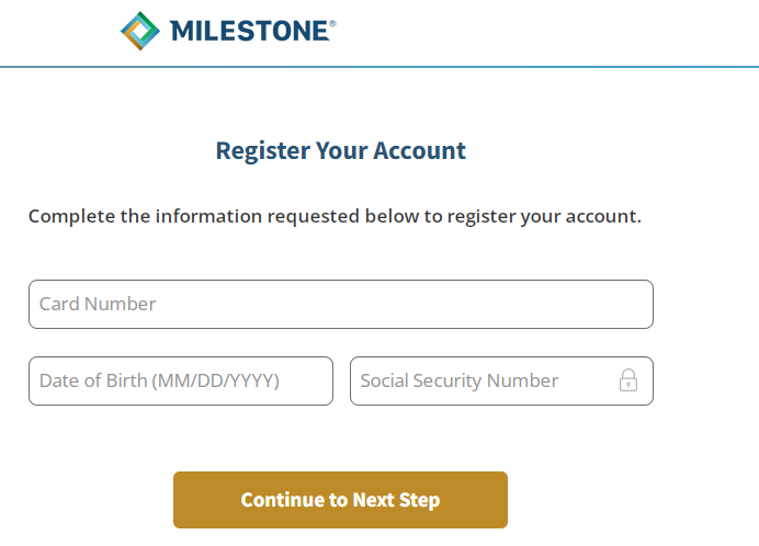 How To Register Your Milestone Credit Card Online
