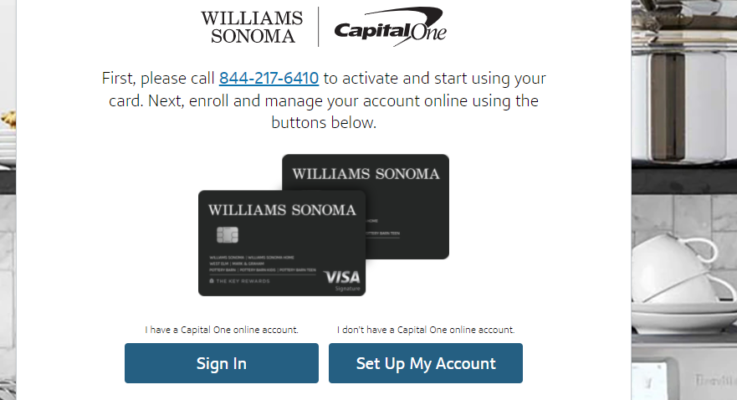 Williams Sonoma Credit Card Login Steps