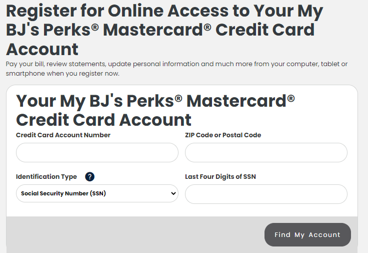 How To Register Your Bjs Mastercard Online