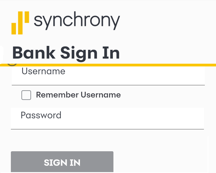 Synchrony Bank Login Steps