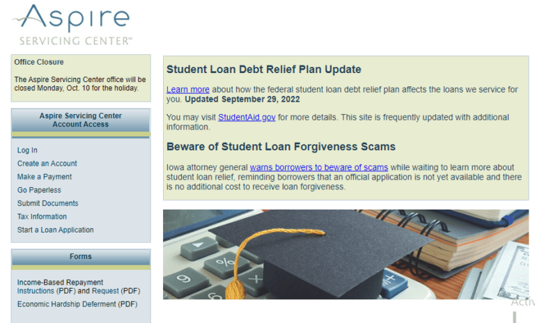 Aspire Student Loan Login: How To Make a Payment Online