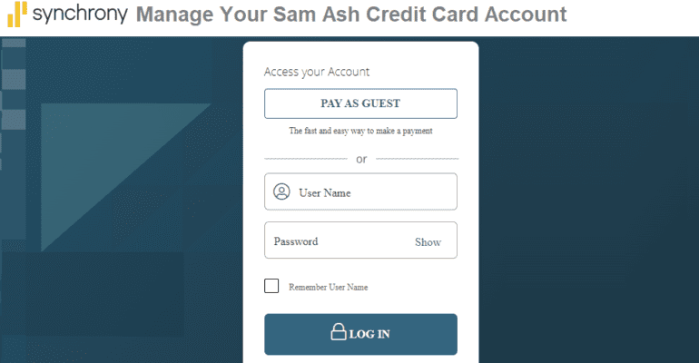 Sam Ash Credit Card Login: How To Make Your Credit Payment